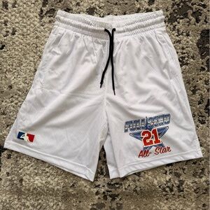 Full Send White “Ace Star 21” Basketball Shorts – Men’s Medium